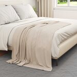 vidaXL Jeté Beige 170 x 130 cm Toison