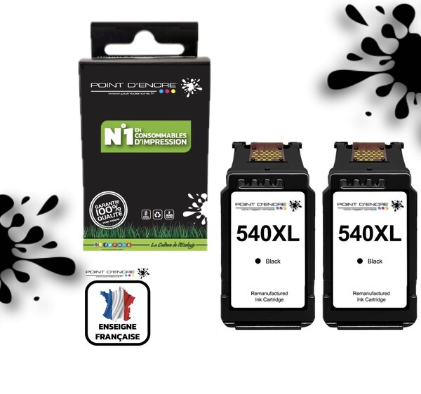 PG-540XL -X 2  NOIR  - Grande capacité