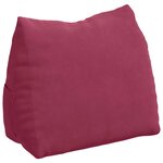 vidaXL Coussin de Dos Bordeaux 60 x 20 x 50 cm Tissu en velours côtelé