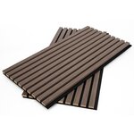 WallArt Panneaux muraux acoustiques Aku chêne foncé 4 Pièces