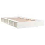 vidaXL Cadre de lit sans matelas blanc 140x190 cm bois massif