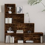 vidaXL Armoire à livres Chêne fumé 155x24x160 cm