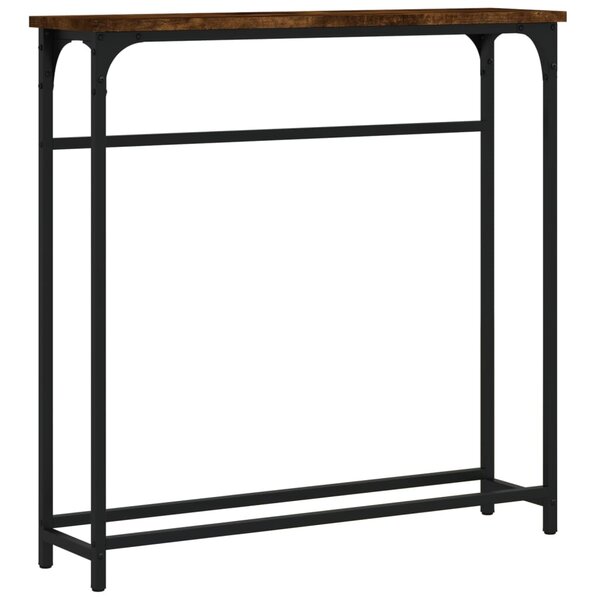 vidaXL Table console chêne fumé 75x19 5x75 cm bois d'ingénierie