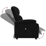 vidaXL Fauteuil inclinable électrique noir velours