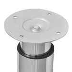 vidaXL Pieds de table télescopique 2 Pièces Chrome 710 mm - 1100 mm