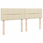 vidaXL Sommier à lattes de lit avec matelas Crème 180x200 cm Tissu