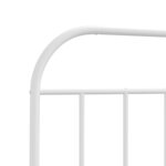 vidaXL Cadre de lit métal sans matelas avec tête de lit blanc 90x200cm
