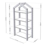 Etagère cabane TALLY bois verni