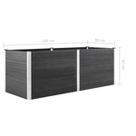 vidaXL Lit surélevé de jardin 250x50x91 cm WPC Gris