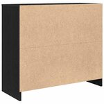 vidaXL Buffet chêne noir 85x34x76 cm bois d'ingénierie