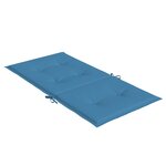 vidaXL Coussins de chaise à dossier bas lot de 4 bleu mélangé tissu