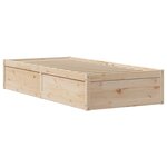 vidaXL Cadre de lit avec tête de lit 75x190 cm bois de pin massif