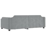 vidaXL Lit de jour avec lit gigogne gris clair 100x200 cm tissu