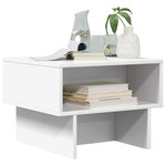 vidaXL Table basse Blanc 48 x 46 x 35 cm Bois d'ingénierie