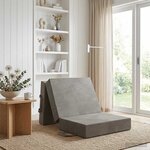 vidaXL Canapé-lit pliable 75 x 67 x 45 cm Gris clair