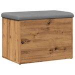 vidaXL Banc de rangement chêne artisanal 62x42x45 cm bois d'ingénierie