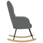 vidaXL Chaise à bascule Gris foncé Tissu