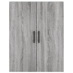 vidaXL Buffet haut Sonoma gris 69 5x34x180 cm Bois d'ingénierie