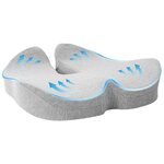 vidaXL Oreiller avec oreiller Gris clair 50 x 43 x 10 cm Coton