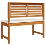 vidaXL Banc de jardin Marron 100 x 50 x 91cm Bois d'acacia massif