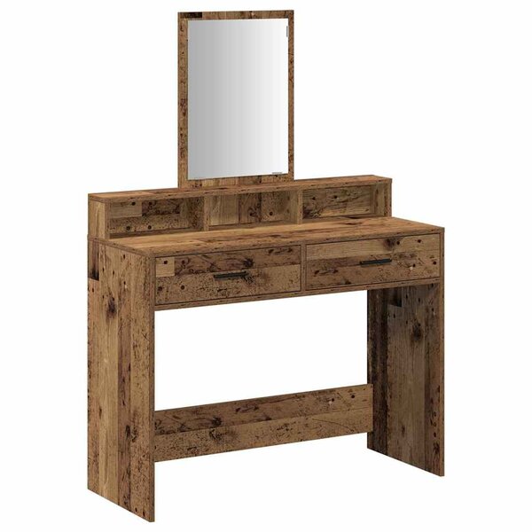 vidaXL Table de Toilette avec tiroir Bois ancien 100 x 41 x 140 cm