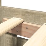 vidaXL Cadre de lit tête de lit sans matelas chêne sonoma 180x200 cm