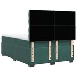 vidaXL Sommier à lattes de lit et matelas Vert foncé 140x200cm Velours