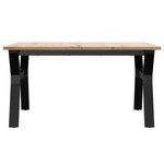 vidaXL Table basse cadre en Y 90x90x45 cm bois de pin massif et acier