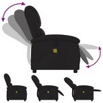 vidaXL Fauteuil de massage inclinable Noir Tissu