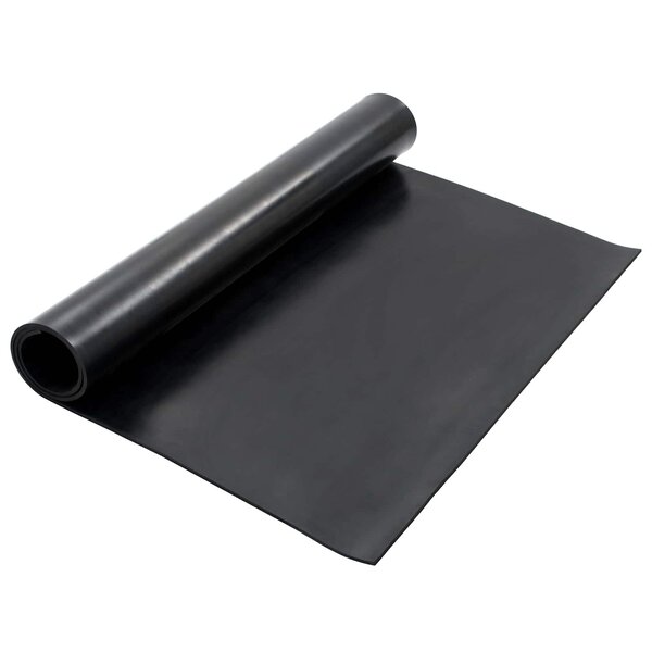 vidaXL Tapis de sol Noir 1 2 x 2 m Caoutchouc
