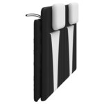 vidaXL Coussin de tête de lit noir et blanc 160 cm similicuir