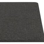 vidaXL Panneaux muraux 12 Pièces Gris foncé 90x15 cm Tissu 1 62 m²