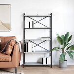 vidaXL Bibliothèque Sonoma gris 80 x 30 x 153 cm Bois d'ingénierie
