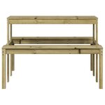 vidaXL Table de pique-nique 110x134x75 cm bois de pin imprégné