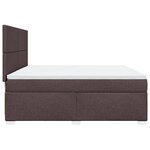 vidaXL Sommier à lattes de lit avec matelas Marron foncé 180x200 cm