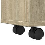 vidaXL Meuble étroit de salle de bain à roulettes chêne sonoma