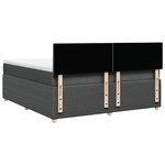 vidaXL Sommier à lattes de lit avec matelas Gris foncé 180x200cm Tissu