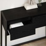 vidaXL Table d'appoint Chêne noir 100 x 36 x 75 cm Bois d'ingénierie