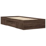 vidaXL Cadre de lit sans matelas chêne marron 90x190cm bois ingénierie