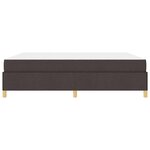 vidaXL Lit à ressorts Marron foncé et Blanc 180 x 200 cm tissu