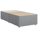 vidaXL Sommier à lattes de lit avec matelas gris clair 80x200 cm tissu