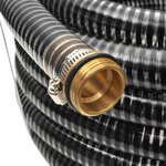 vidaXL Tuyau d'aspiration avec raccords en laiton 7 m 25 mm Noir