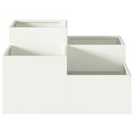 Jardinière vidaXL 80x80x48 cm Acier Blanc