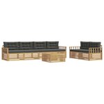 vidaXL Ensemble de canapés d'extérieur 7 pc Blanc et anthracite