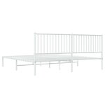 vidaXL Cadre de lit métal sans matelas et tête de lit blanc 200x200 cm