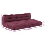 vidaXL Coussin de canapé sur palette 2 Pièces Marron tissu