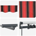 vidaXL Auvent Rétractable orange et marron 600 × 350 cm tissu