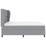vidaXL Lit à ressorts avec matelas Gris clair 180 x 200 cm tissu