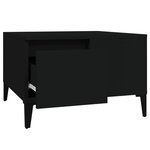 vidaXL Table basse noir 55x55x36 5 cm bois d'ingénierie