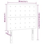 vidaXL Têtes de lit 2 Pièces Taupe 80x5x78/88 cm Tissu